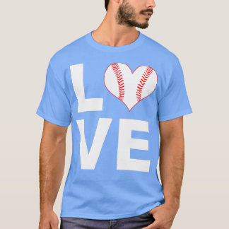 Camiseta I Love Baseball Sports Athlete Player Gift