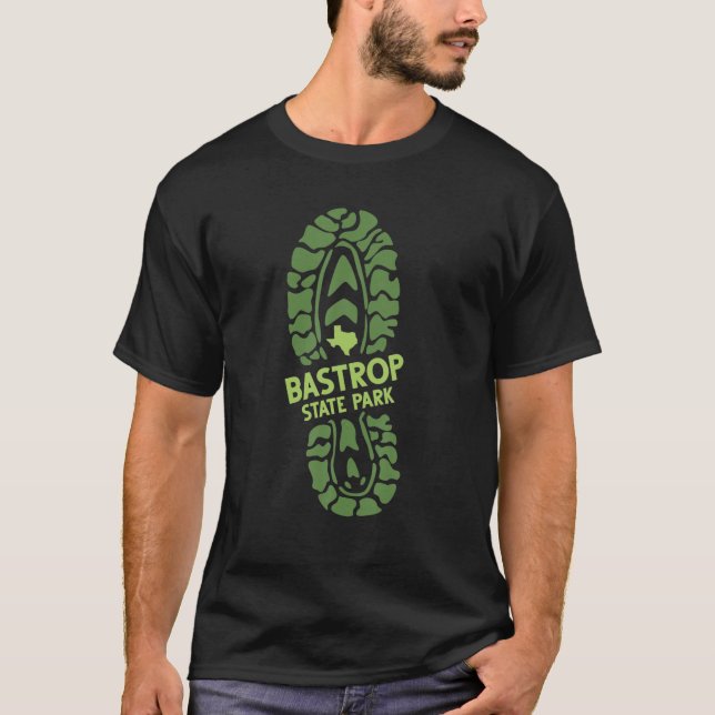 Camiseta I Love Bastrop State Park Texas TX Hiking Boot Pri (Anverso)