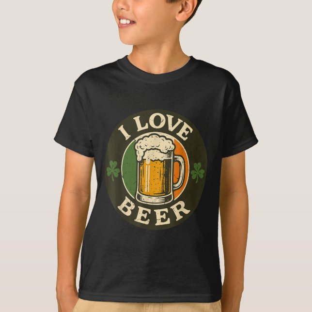 Camiseta I Love Beer St Patrick Day Drinking Irieam Ireland (Anverso)