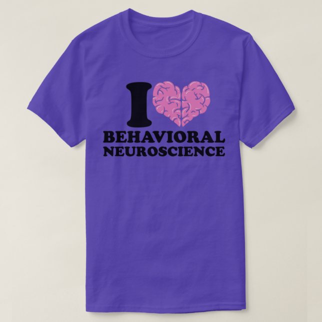 Camiseta I Love Behavioral Neuroscience Brain Heart (Diseño del anverso)