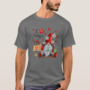 Camiseta I Love Being A Big Sister - Gnome Daisy Christmas