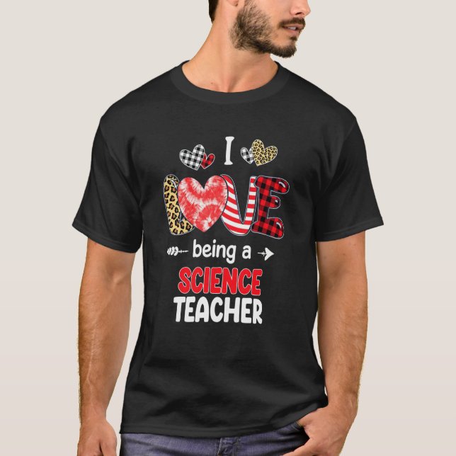 Camiseta I Love Being A Science Teacher Valentines School V (Anverso)
