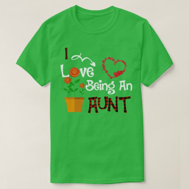 Camiseta I Love Being An Aunt Christmas (Diseño del anverso)