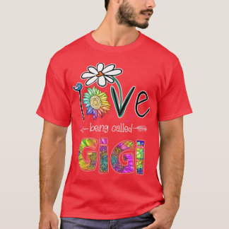 Camiseta I Love Being Called Gigi Daisy Sunflower Mothers D