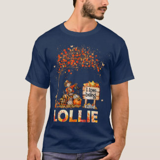 Camiseta I Love Being Called Lollie Farmer Fall Leaves Autu