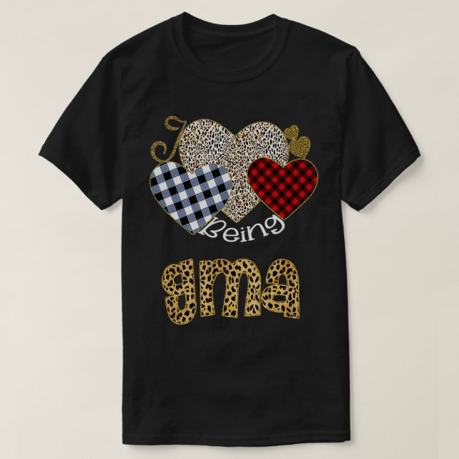 Camiseta I Love Being Gma Leopard Valentine's Day  (Diseño del anverso)