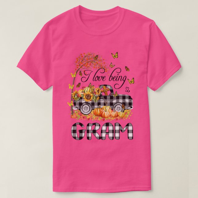 Camiseta I love being GRAMLovely Truck Autumn  (Diseño del anverso)
