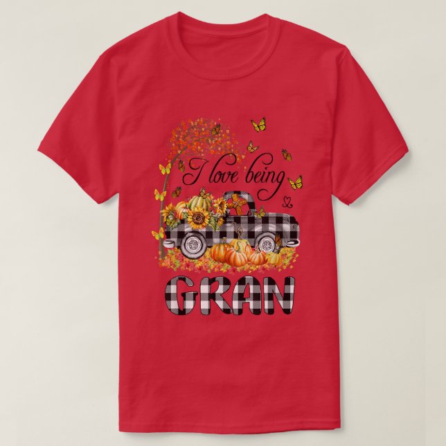 Camiseta I love being GRANLovely Truck Autumn  (Diseño del anverso)