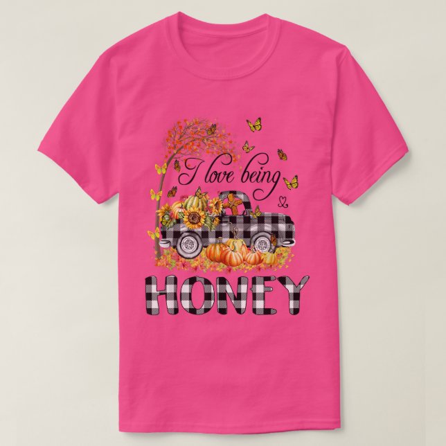 Camiseta I love being HONEYLovely Truck Autumn  (Diseño del anverso)