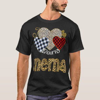 Camiseta I Love Being Mema Leopard Valentine's Day