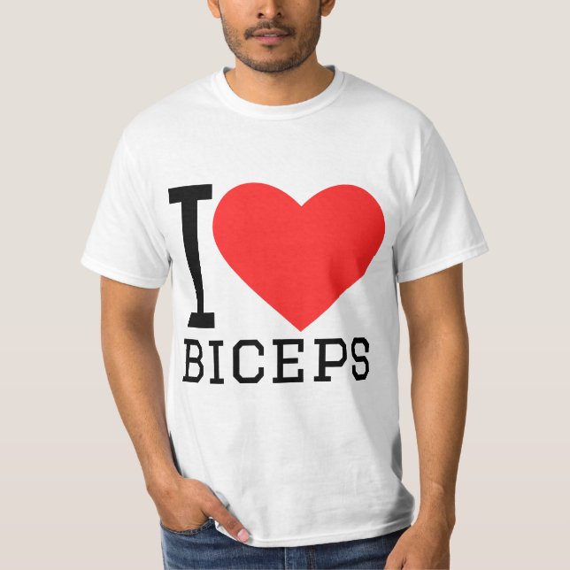 Camiseta I love biceps (Anverso)