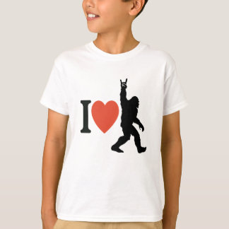 Camiseta I Love Bigfoot Rock On