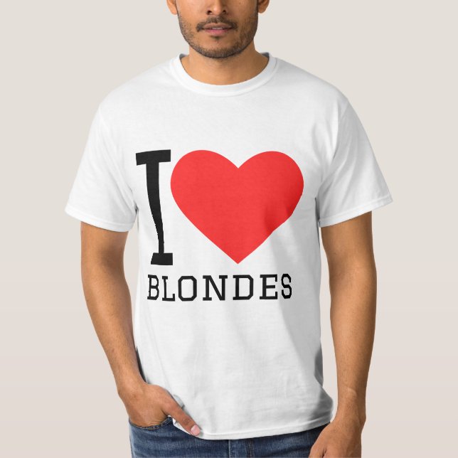 Camiseta I love blondes (Anverso)
