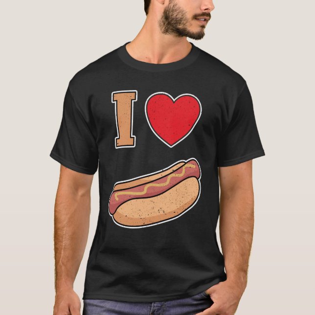 Camiseta I love bockwurst with mustard (Anverso)