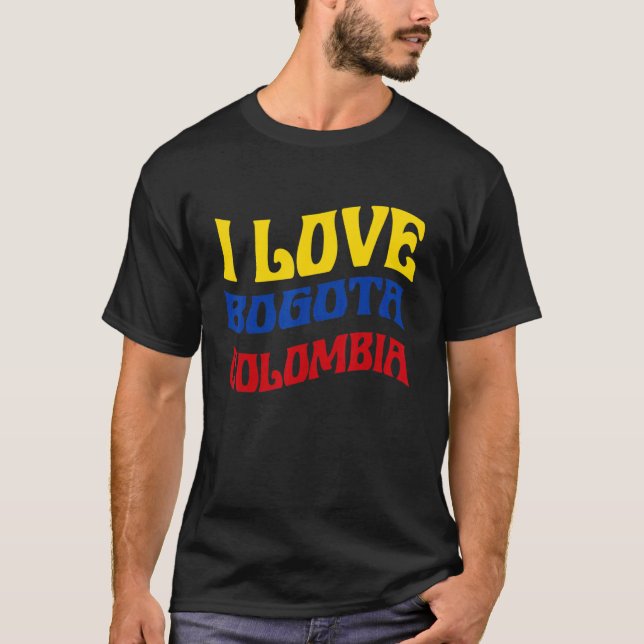 Camiseta I Love Bogota Colombia Flag Map Colombian Pride Ca (Anverso)
