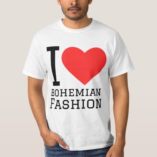 Camiseta I love bohemian fashion  (Anverso)