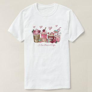 Camiseta I Love Books & Coffee T-Shirt