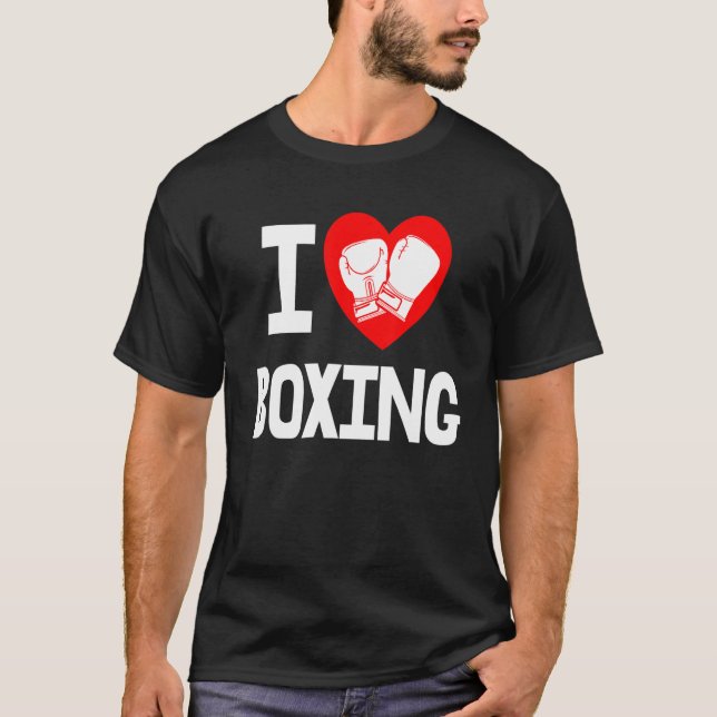 Camiseta I Love Boxing Game  Women Boxing Sports Love 1 (Anverso)