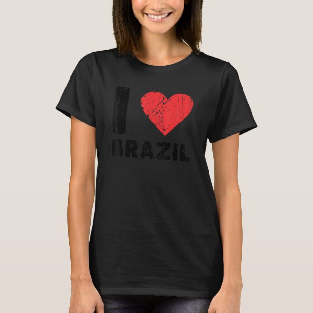 Camiseta I Love Brazil I Heart Brazil Family Travel Brazil  (Anverso)