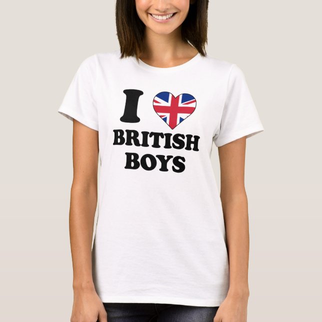 Camiseta I love British Boys (Anverso)