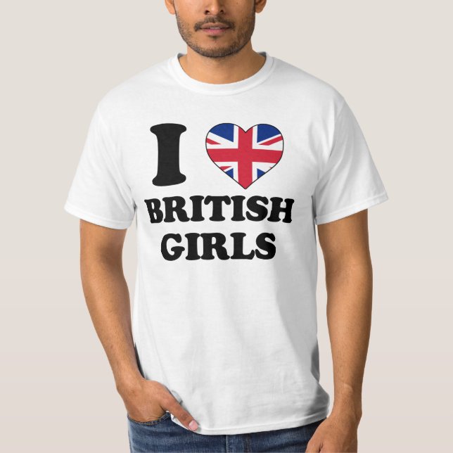 Camiseta I love British Girls (Anverso)