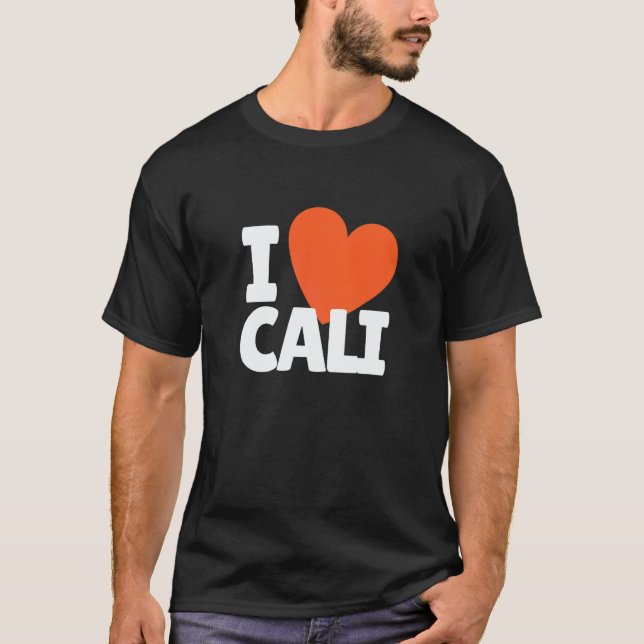 Camiseta I Love Cali Heart Cali (Anverso)