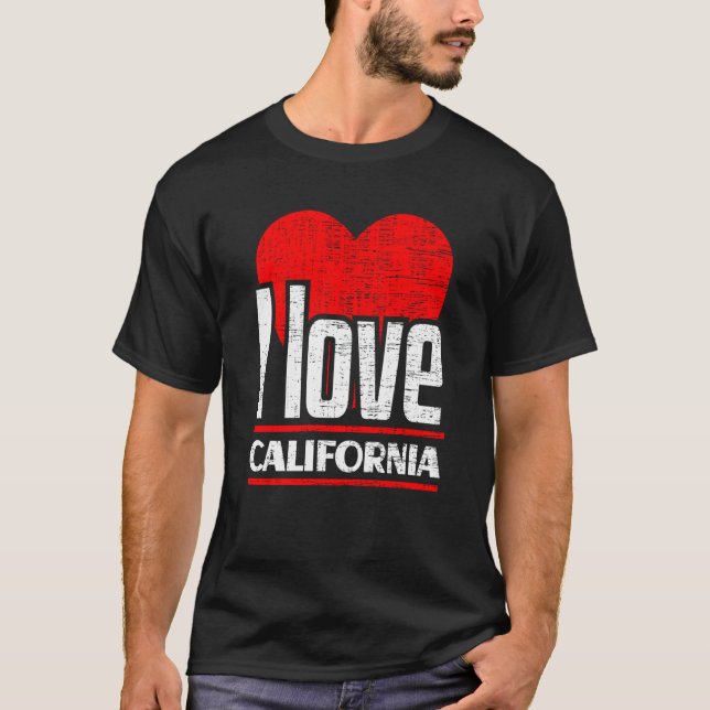 Camiseta I Love California Best Home State I Heart Californ (Anverso)