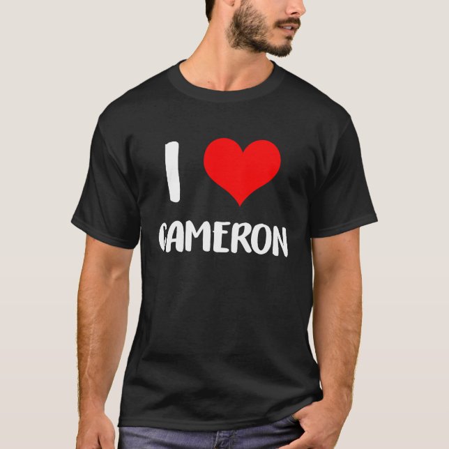 Camiseta I love CAMERON valentine sorry ladies guys heart b (Anverso)