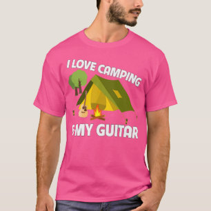 Camiseta I Love Camping and My Guitar Player Music Festival