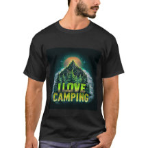 Camiseta I Love Camping – Camiseta de Outdoor para