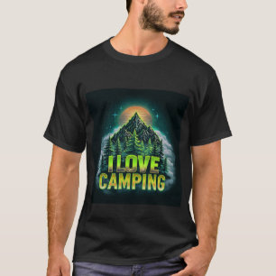 Camiseta I Love Camping – Camiseta de Outdoor para