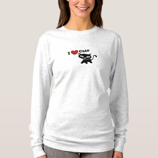 Camiseta I Love Cat (Anverso)