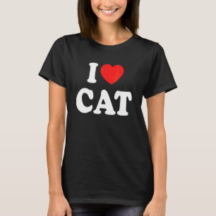 Camiseta I Love Cat With A Red Heart