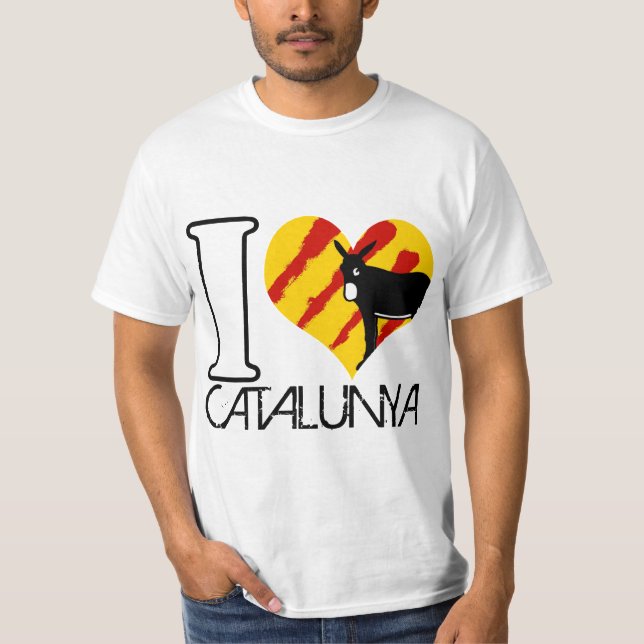 Camiseta I Love Catalunya - Tshirt white (Anverso)