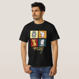 Camiseta I Love Cats Funny squar design