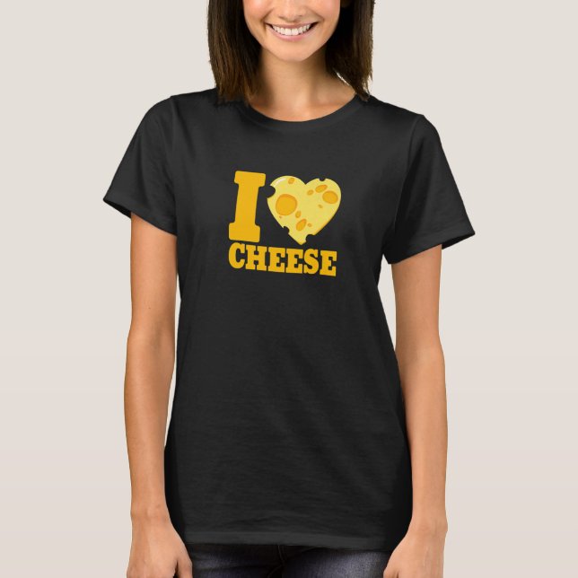 Camiseta I love cheese heart Cheese 's day cheesy   2 (Anverso)
