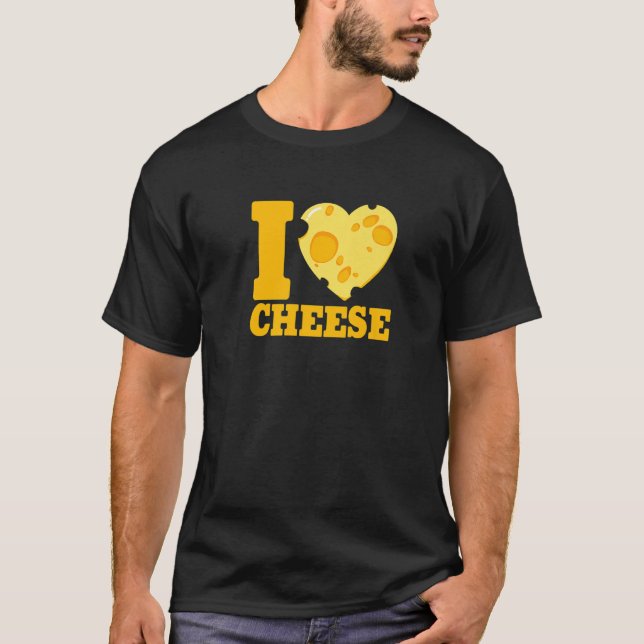 Camiseta I love cheese heart Cheese 's day cheesy   2 (Anverso)