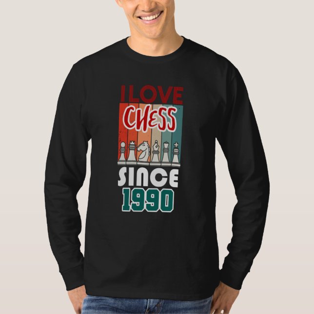 Camiseta I love chess since 1990 (Anverso)