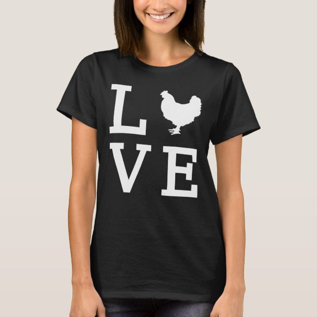 Camiseta I Love Chickens Animal Pet Farmer Tee (Anverso)