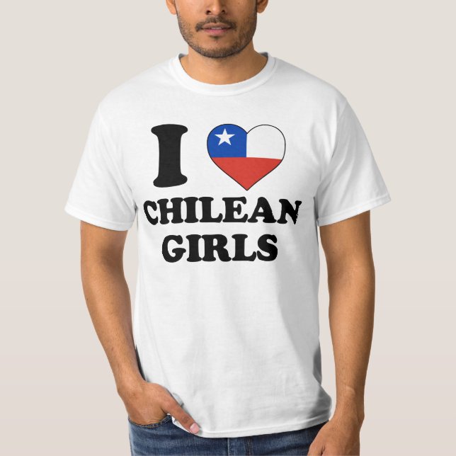 Camiseta I love Chilean Girls (Anverso)