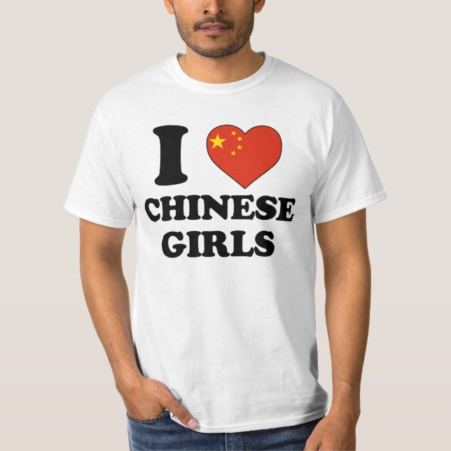 Camiseta I love Chinese Girls (Anverso)