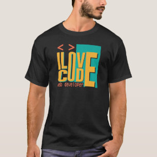 Camiseta I Love Code Web Developer Citas 1