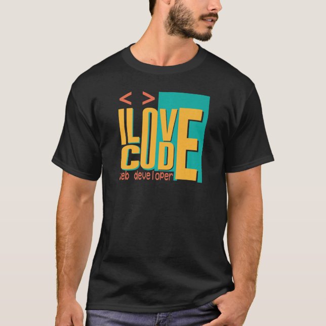 Camiseta I Love Code Web Developer Citas 1 (Anverso)