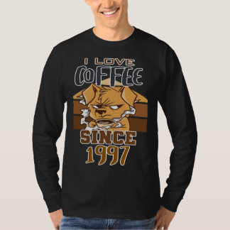 Camiseta I love coffee since 1997
