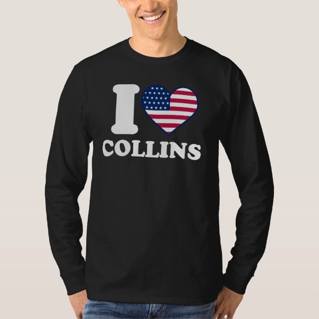 Camiseta I love Collins I heart Collins (Anverso)