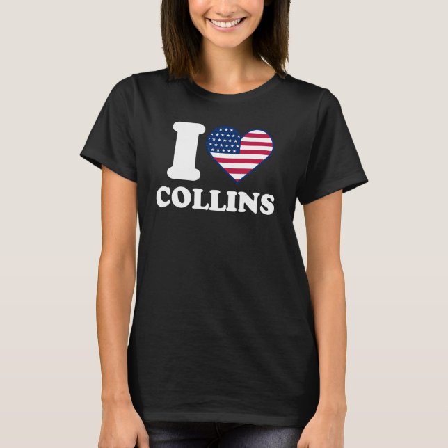 Camiseta I love Collins I heart Collins (Anverso)