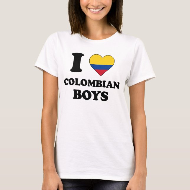Camiseta I love Colombian Boys (Anverso)