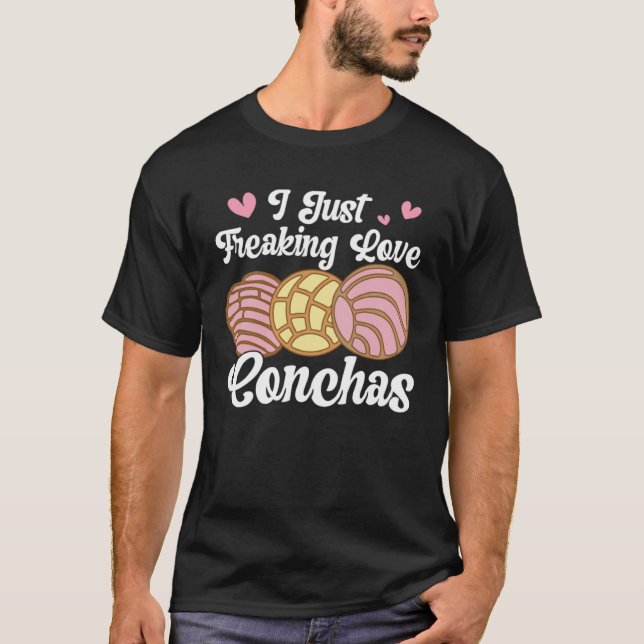 Camiseta I Love Conchas Pan Dulce Latina Mexican Mujer Conc (Anverso)