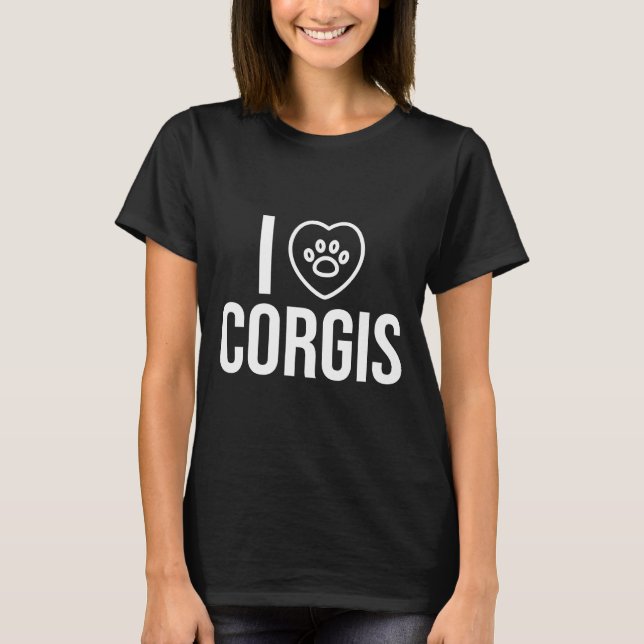 Camiseta I Love Corgis 226 (Anverso)