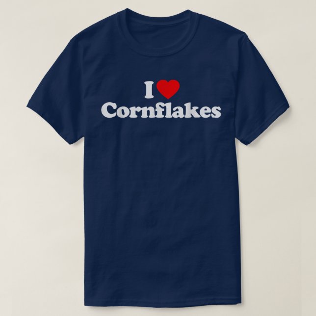 Camiseta I Love Cornflakes Heart Funny  (Diseño del anverso)